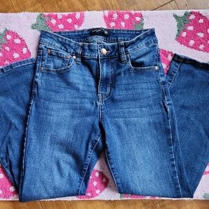 Blue Flare Wide Leg Jeans with Medium Wash